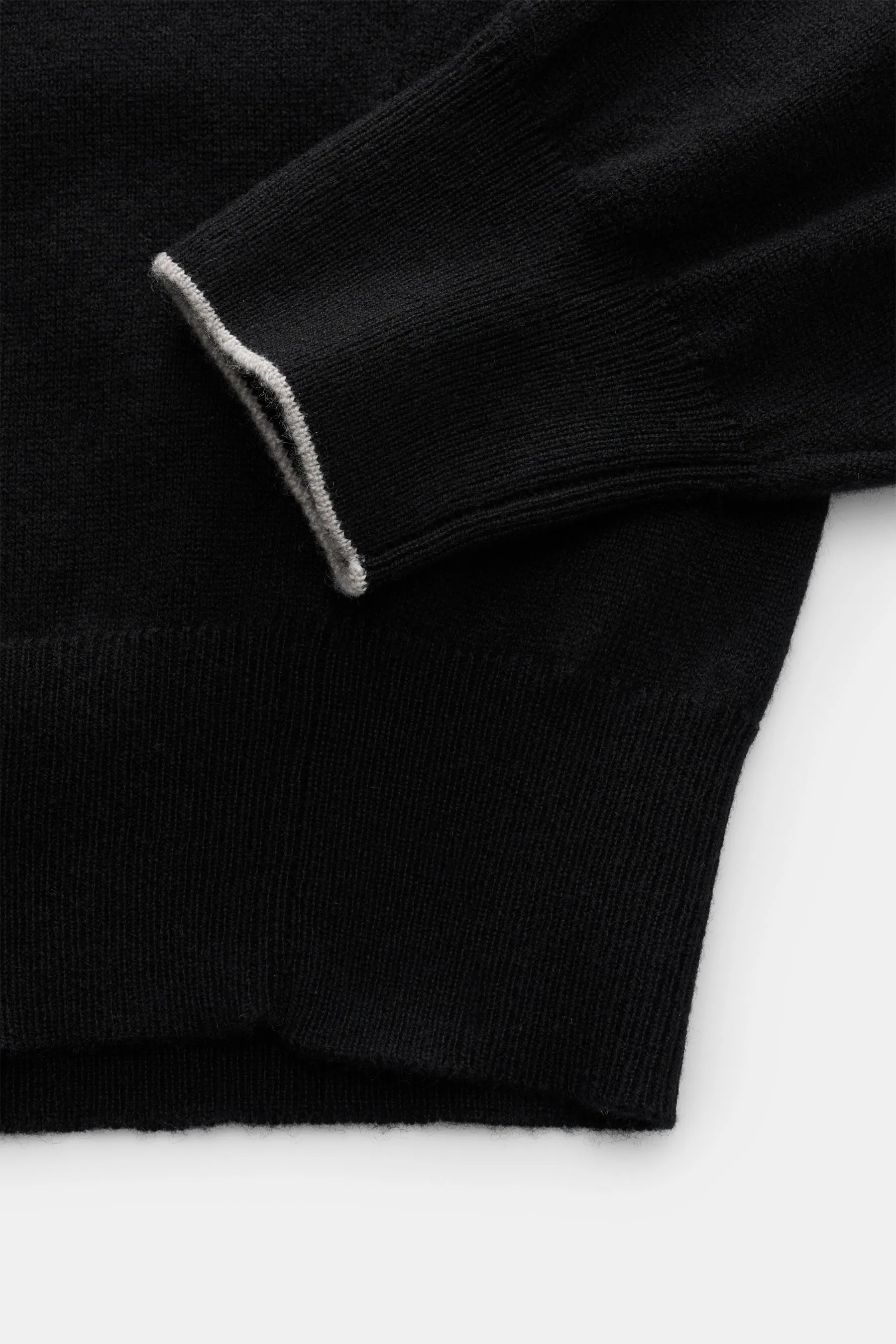 Brunello Cucinelli - Herren - Cashmere Mock Neck Pullover schwarz – Bild 3