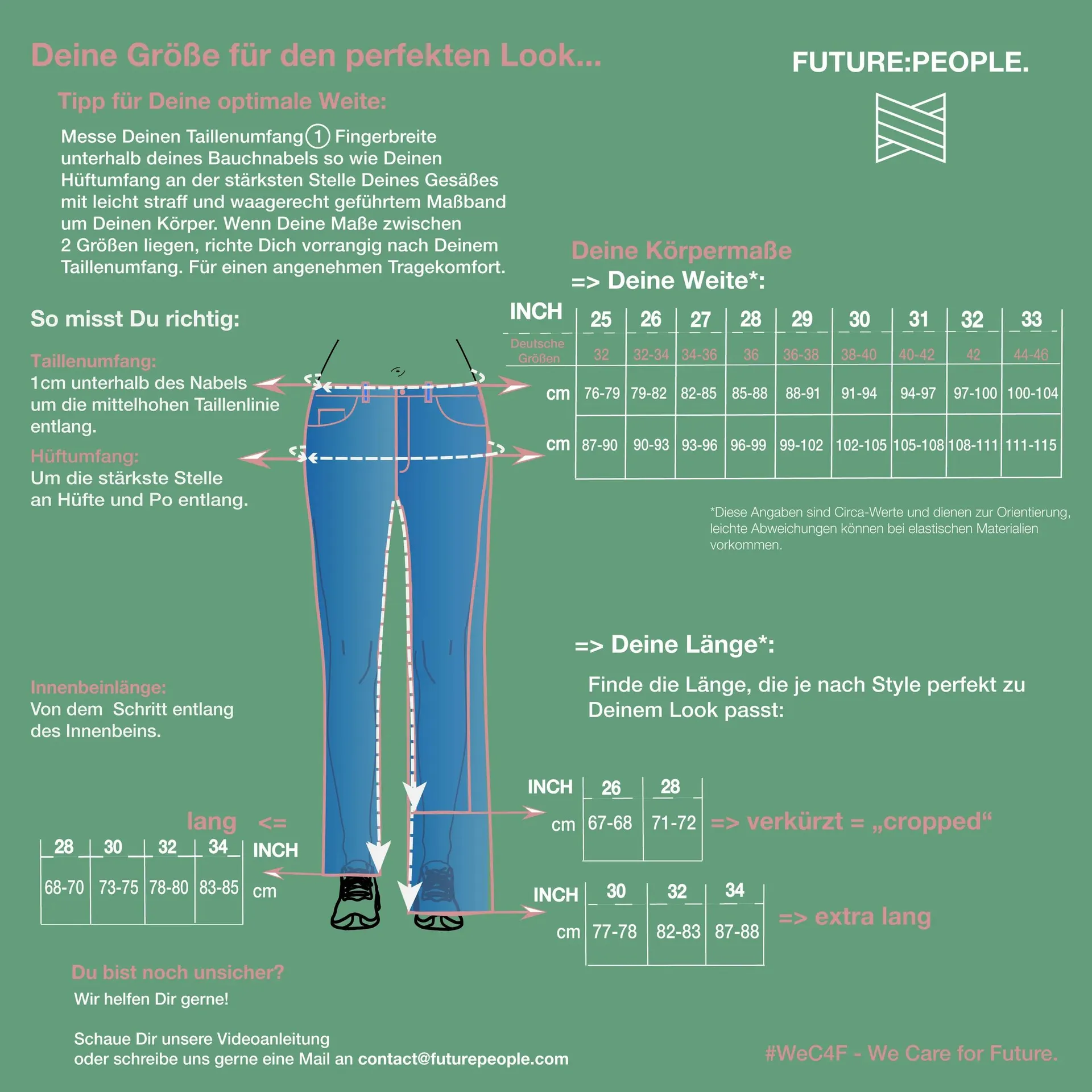 Future People - Damen Jeans 03:01 BARREL LEG BELT - Größe 32 - blau – Bild 2