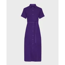 Vilebrequin - Solid Hemdkleid Aus Leinen Für Damen - Kleid - Luciane - Violett - Größe XL Vilebrequin - Solid Hemdkleid Aus Leinen Für Damen - Kleid - Luciane - Violett - Größe XL