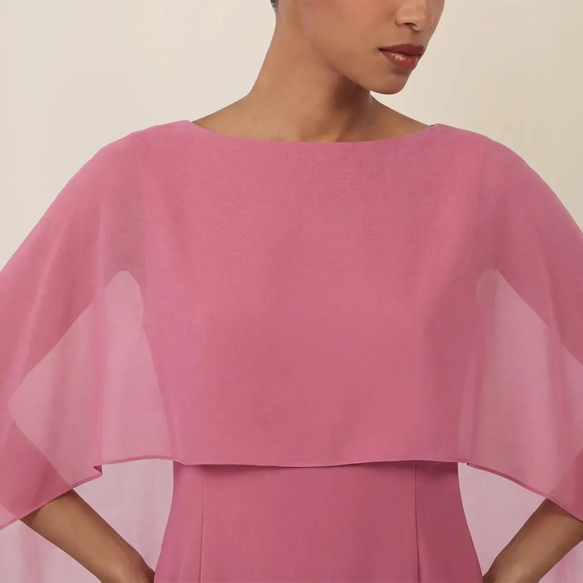 Apart - Kleid mit Chiffonstola - Größe 38 - rosa – Bild 3