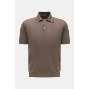 Malo - Herren - Kurzarm-Strickpolo graubraun Malo - Herren - Kurzarm-Strickpolo graubraun