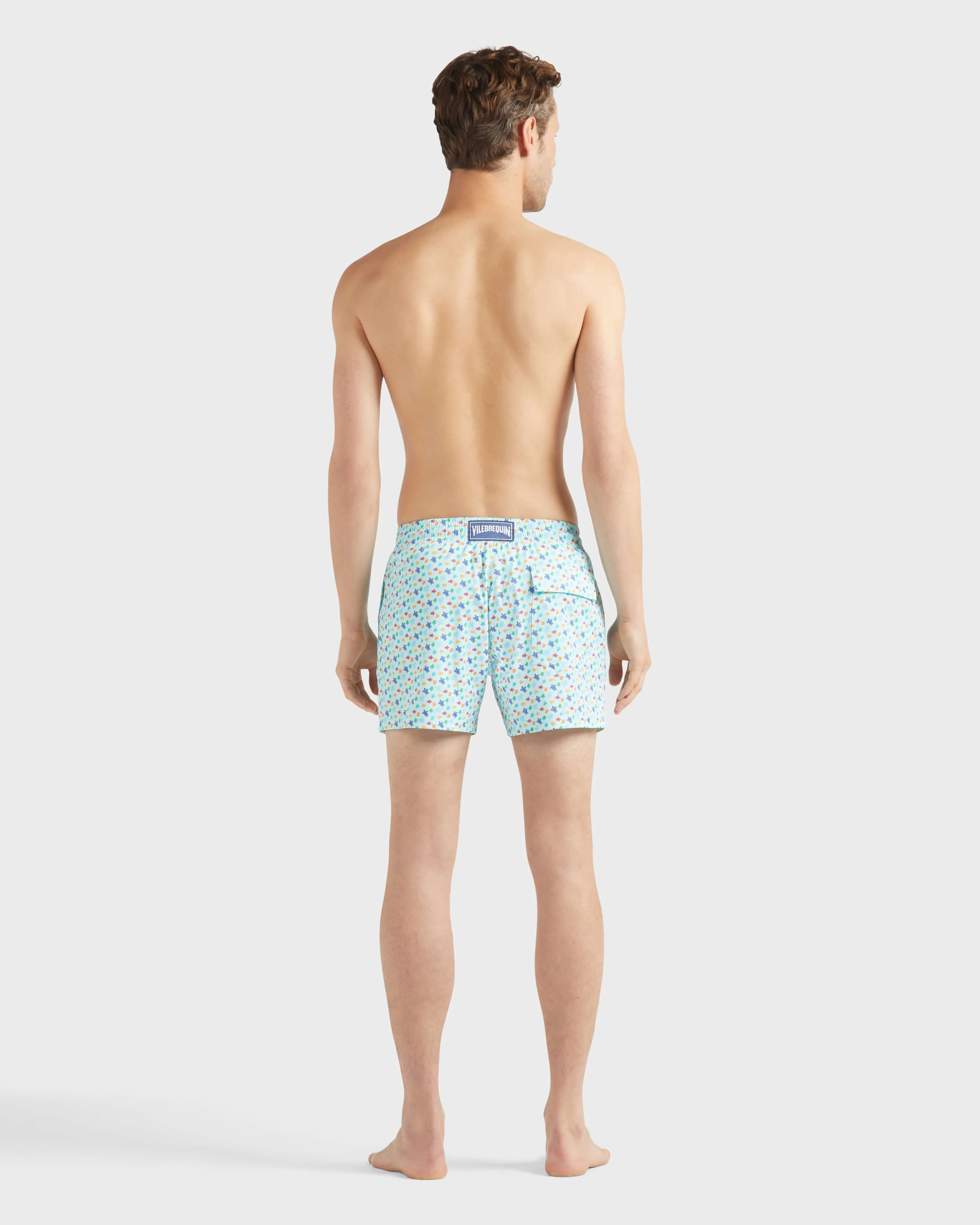 Vilebrequin - Kurze Micro Ronde Des Tortues Rainbow Stretch-badeshorts Für Herren - Bademode - Monrise - Blau - Größe XS – Bild 4