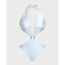 Vilebrequin - Shiny Solid Stretch Trikini Für Damen - Bademode - Fresh - Weiss - Größe L Vilebrequin - Shiny Solid Stretch Trikini Für Damen - Bademode - Fresh - Weiss - Größe L