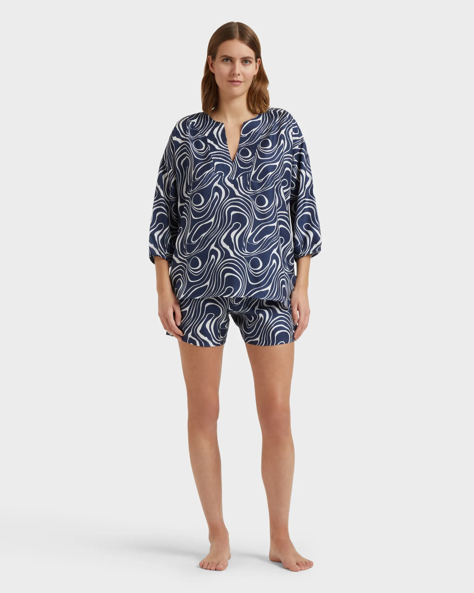 Vilebrequin - Waves Seidenhemd Für Damen - Hemd - Lorna - Blau - Größe XS – Bild 3