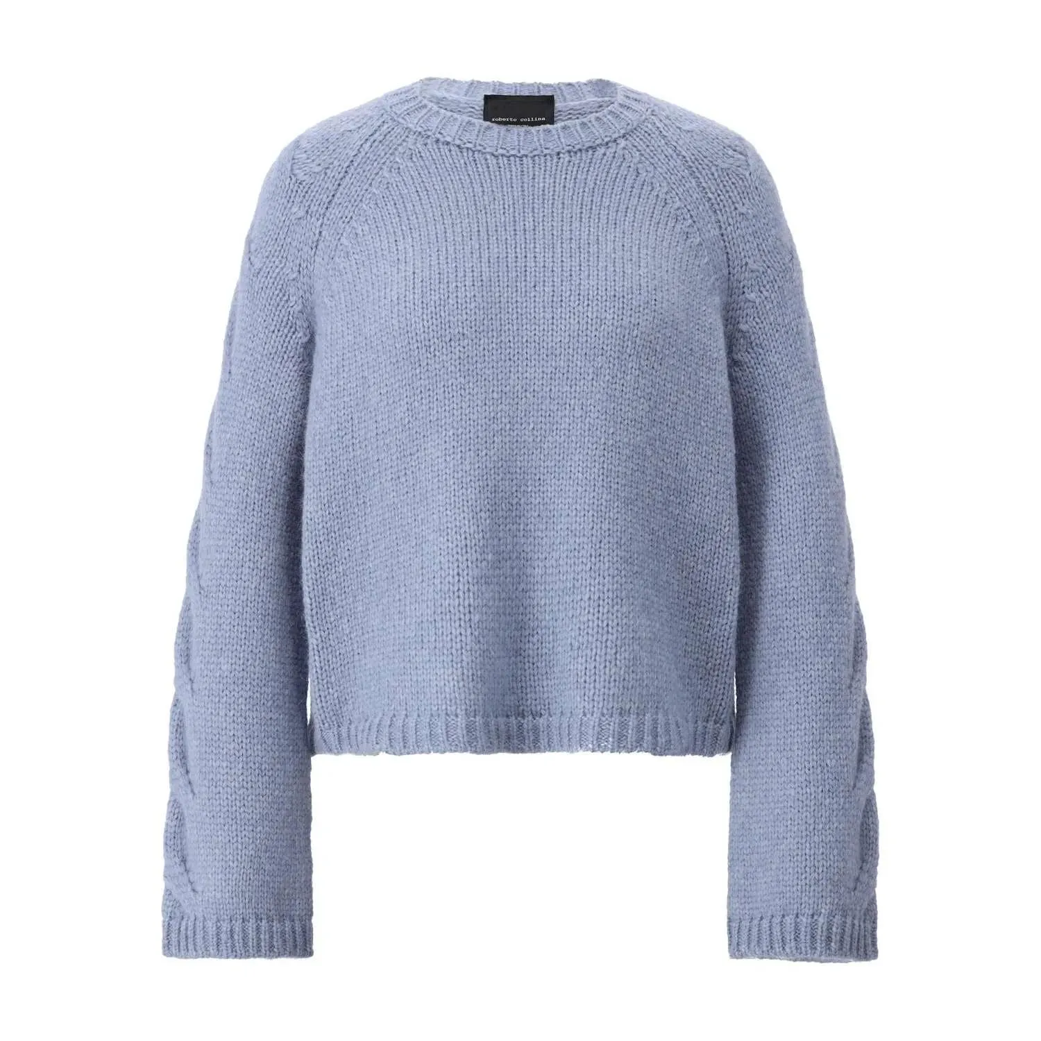 Roberto Collina - Strickpullover mit Rundhalsausschnitt - Größe L - blau Roberto Collina - Strickpullover mit Rundhalsausschnitt - Größe L - blau