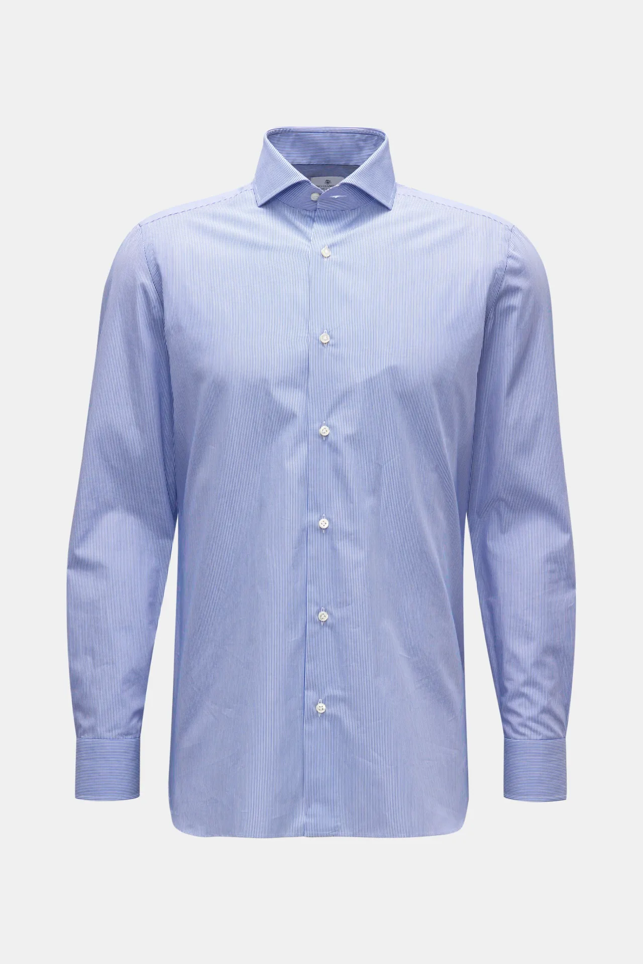 Giampaolo - Herren - Business Hemd Haifisch-Kragen graublau/weiß gestreift Giampaolo - Herren - Business Hemd Haifisch-Kragen graublau/weiß gestreift