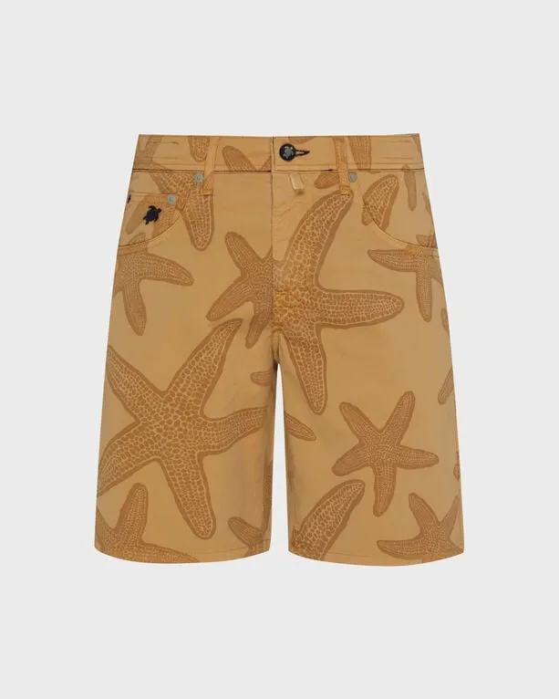 Vilebrequin - Gabardine-bermudashorts Mit Starfish Darkening-print Für Herren - Bermuda - Garonne - Marone - Größe 34 Vilebrequin - Gabardine-bermudashorts Mit Starfish Darkening-print Für Herren - Bermuda - Garonne - Marone - Größe 34