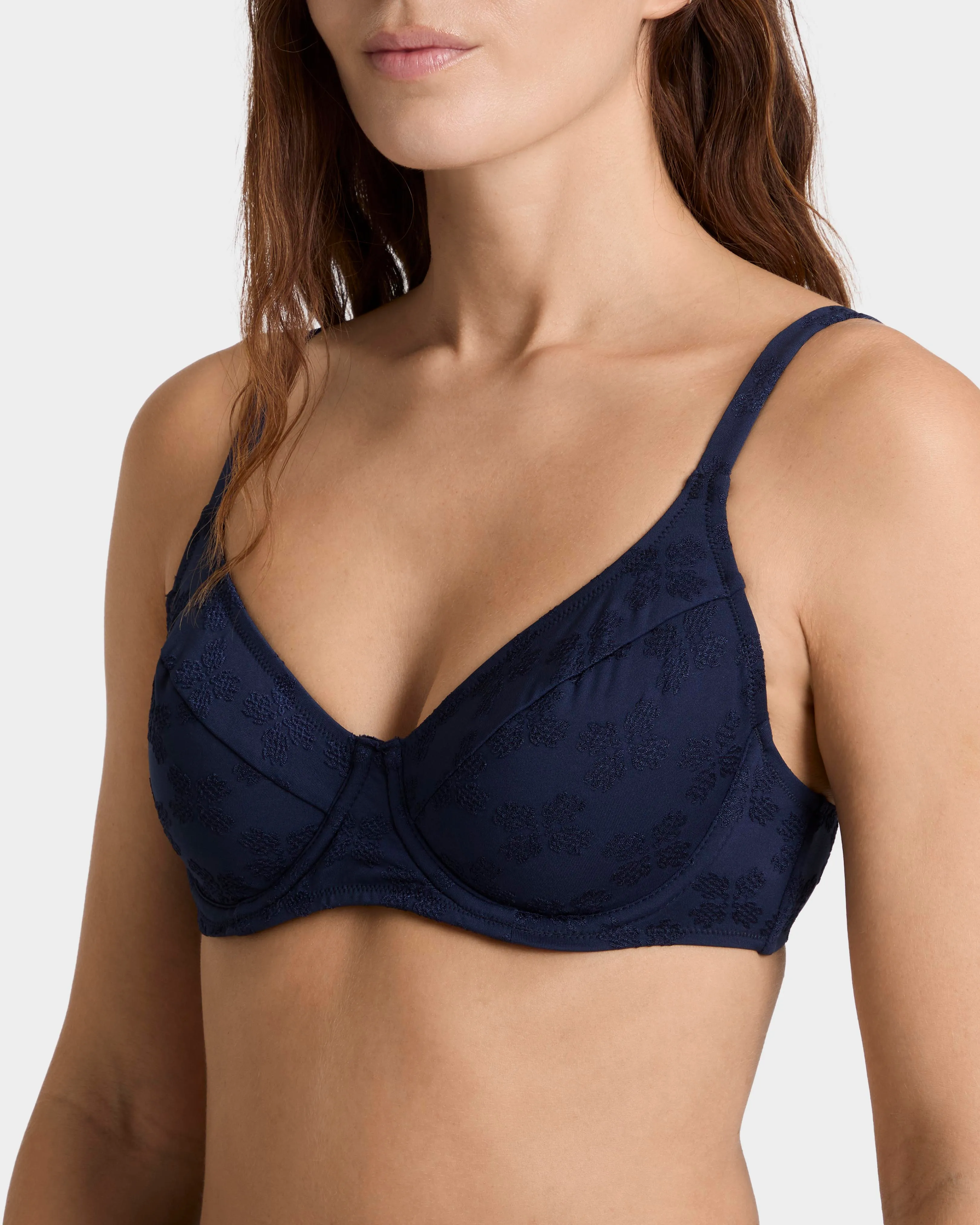 Vilebrequin - Turtle Monogram Bügel-bikinioberteil Aus Jacquard Für Damen - Bademode - Leona - Blau - Größe M – Bild 4