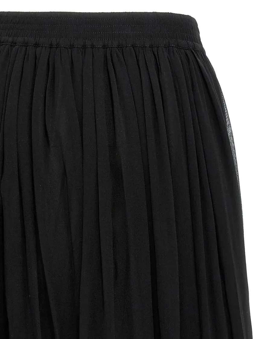 Saint Laurent - Pleated Black Silk Maxi Skirt - Größe 38 - schwarz – Bild 2