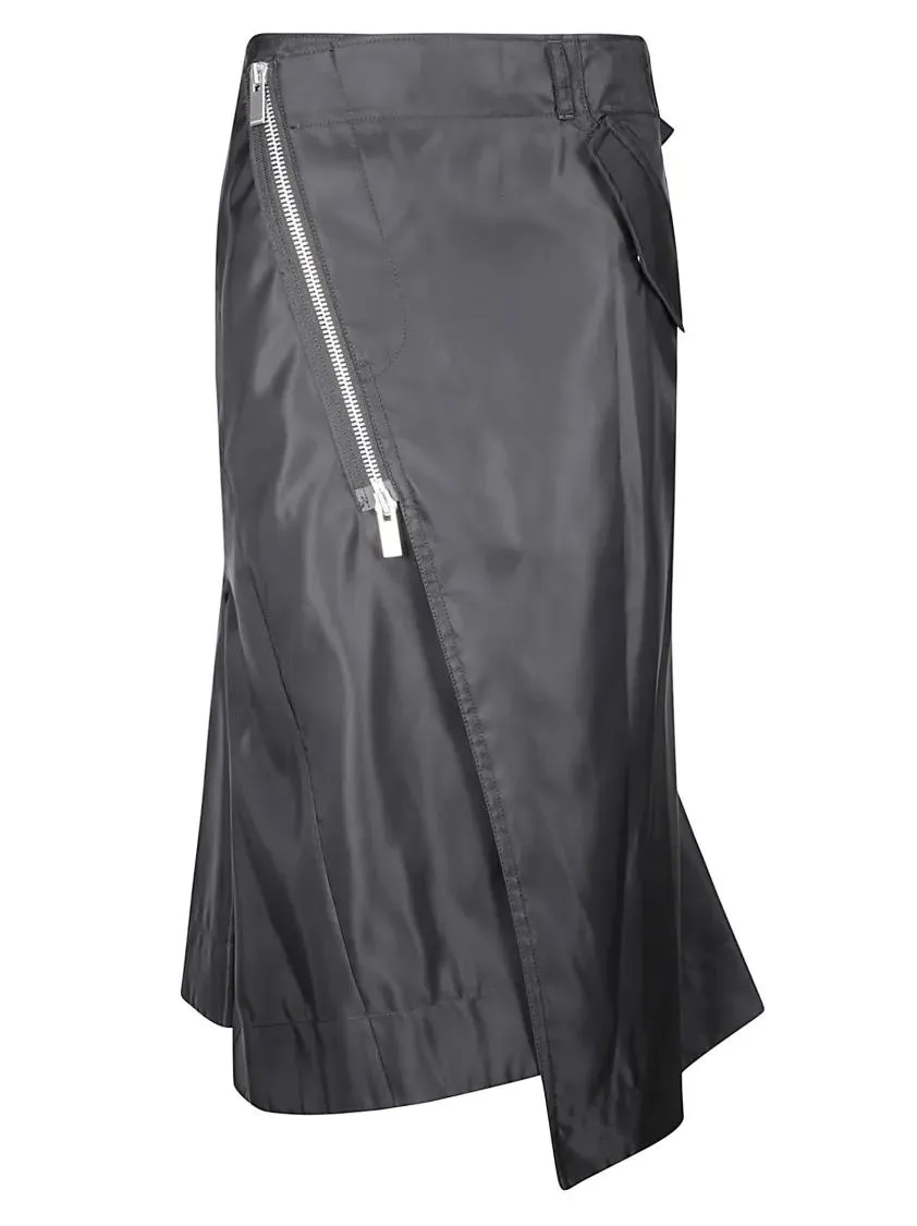 Sacai - Nylon Twill Skirt - Größe 3 - grau Sacai - Nylon Twill Skirt - Größe 3 - grau