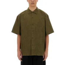 YMC - Green Textured Cotton "Ciders" Shirt - Größe M - grün YMC - Green Textured Cotton "Ciders" Shirt - Größe M - grün