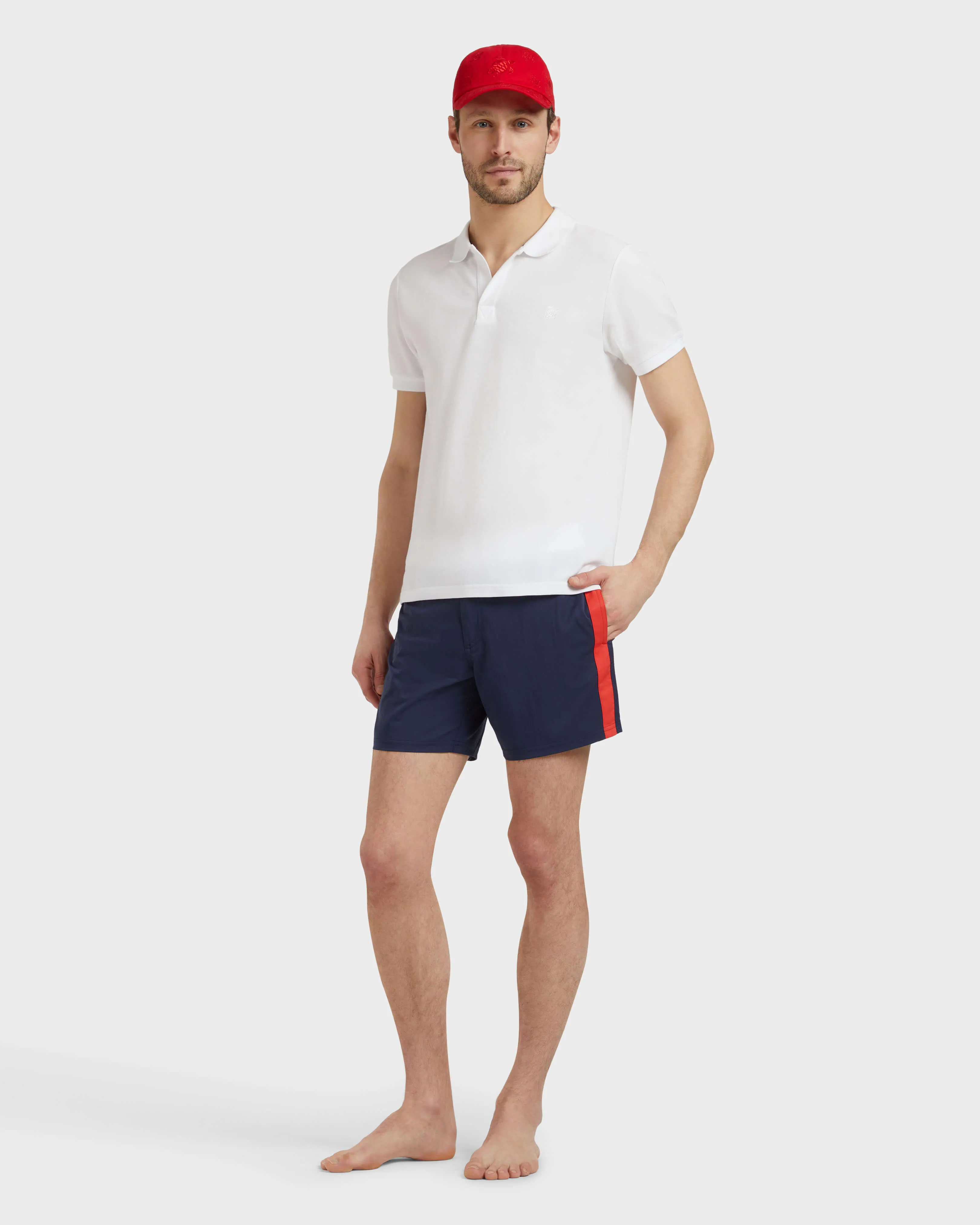 Vilebrequin - Color Block Stretch-badeshorts Mit Flachem Bund Für Herren - Bademode - Merle - Blau - Größe L – Bild 5