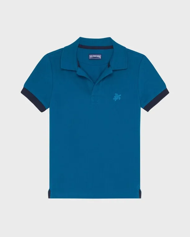 Vilebrequin - Solid Polohemd Aus Bio-baumwolle Für Jungen - Polohemd - Pantin - Blau - Größe 14 Vilebrequin - Solid Polohemd Aus Bio-baumwolle Für Jungen - Polohemd - Pantin - Blau - Größe 14