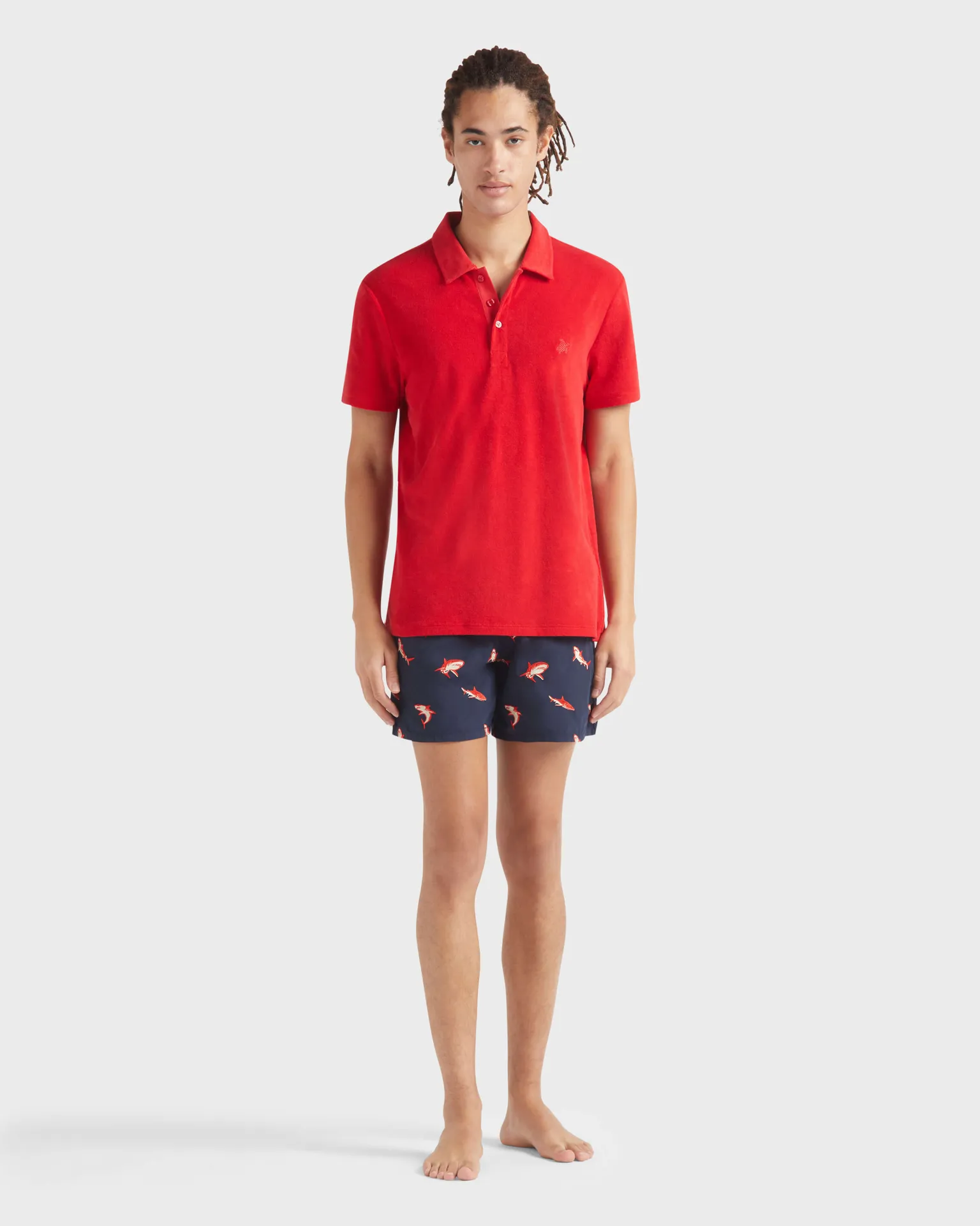 Vilebrequin - Solid Frottee-polohemd Für Herren - Polohemd - Phoenix - Rot - Größe XXXL – Bild 3