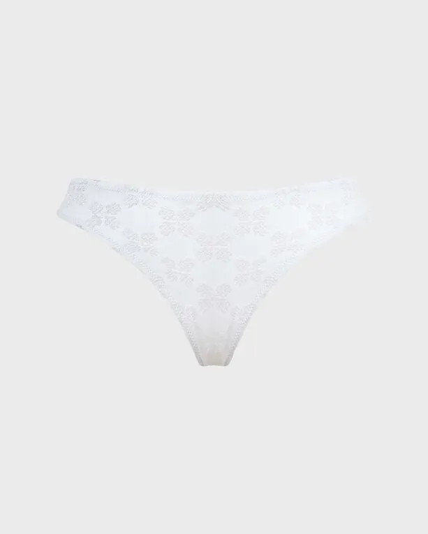 Vilebrequin - Turtles Monogram Midi-bikinihose Aus Jacquard Für Damen - Bademode - Frise - Weiss - Größe XS Vilebrequin - Turtles Monogram Midi-bikinihose Aus Jacquard Für Damen - Bademode - Frise - Weiss - Größe XS