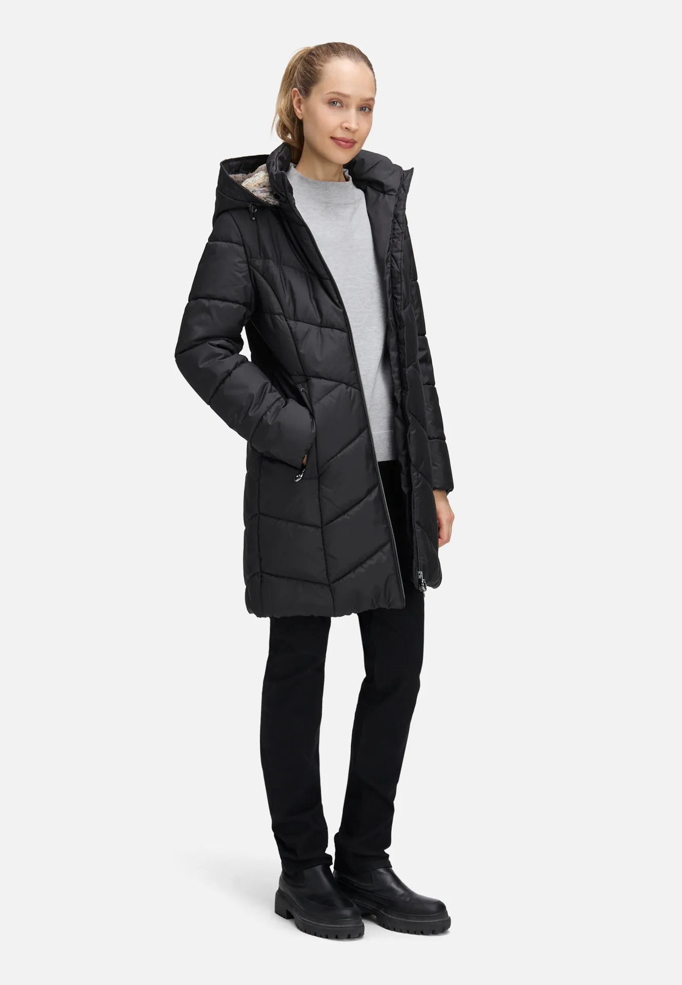 Outdoorjacke mit abnehmbarer Kapuze – Bild 2