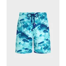 Vilebrequin - Lange Coral Reef Stretch-badeshorts Für Herren - Bademode - Okorise - Blau - Größe L Vilebrequin - Lange Coral Reef Stretch-badeshorts Für Herren - Bademode - Okorise - Blau - Größe L