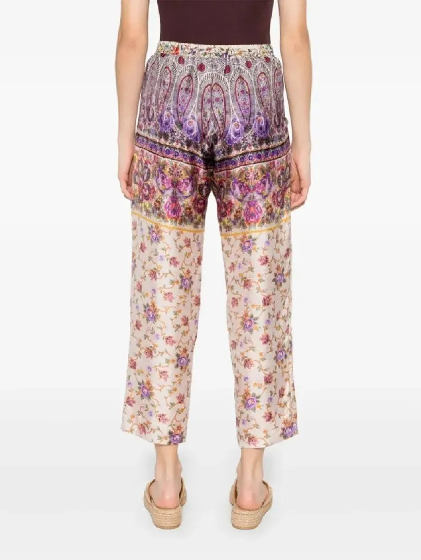 Pierre-Louis Mascia - Relaxed-Fit Floral And Paisley Print Trousers - Größe XS - beige – Bild 3
