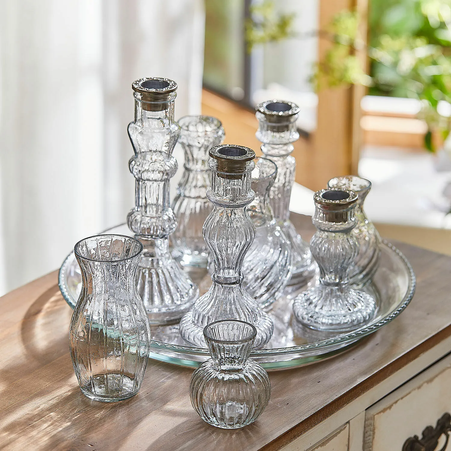 Tablett mit Kerzenständer und Vase Hilevor – Bild 2