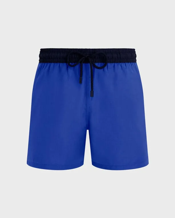 Vilebrequin - Zweifarbige Badeshorts Aus Merinowolle Für Herren - Bademode - Magnus - Blau - Größe S Vilebrequin - Zweifarbige Badeshorts Aus Merinowolle Für Herren - Bademode - Magnus - Blau - Größe S