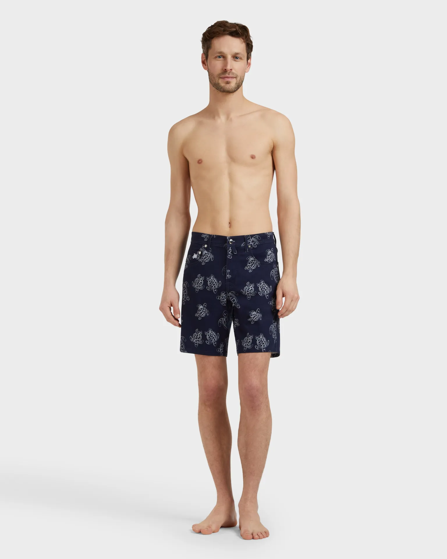Vilebrequin - Ronde Des Tortues Bermudashorts Für Herren - Bermuda - Garonne - Blau - Größe 36 – Bild 3