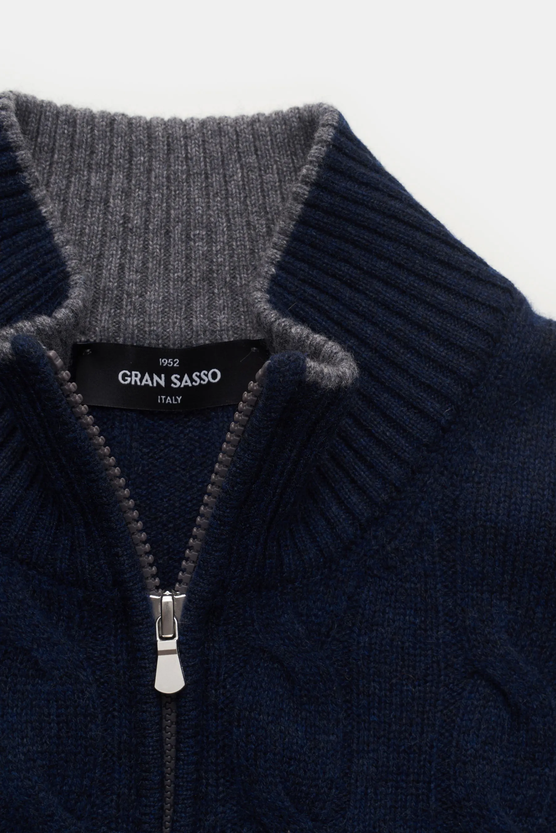 Gran Sasso - Herren - Cashmere Strickjacke navy – Bild 2