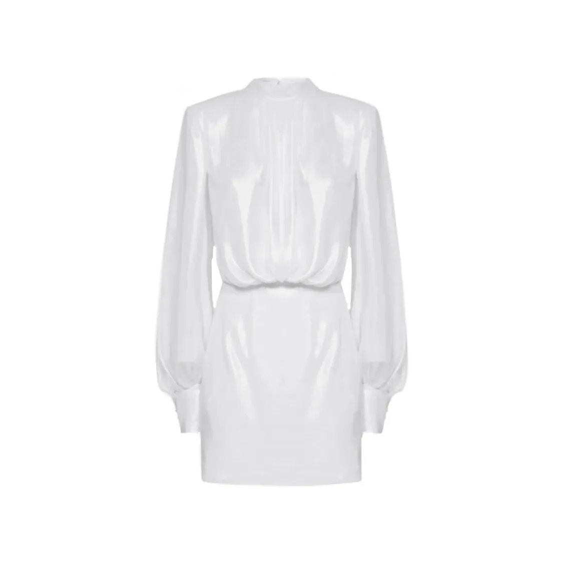 Blanca Vita - Abelia Laminated Mini Dress - Größe 42 - weiß Blanca Vita - Abelia Laminated Mini Dress - Größe 42 - weiß