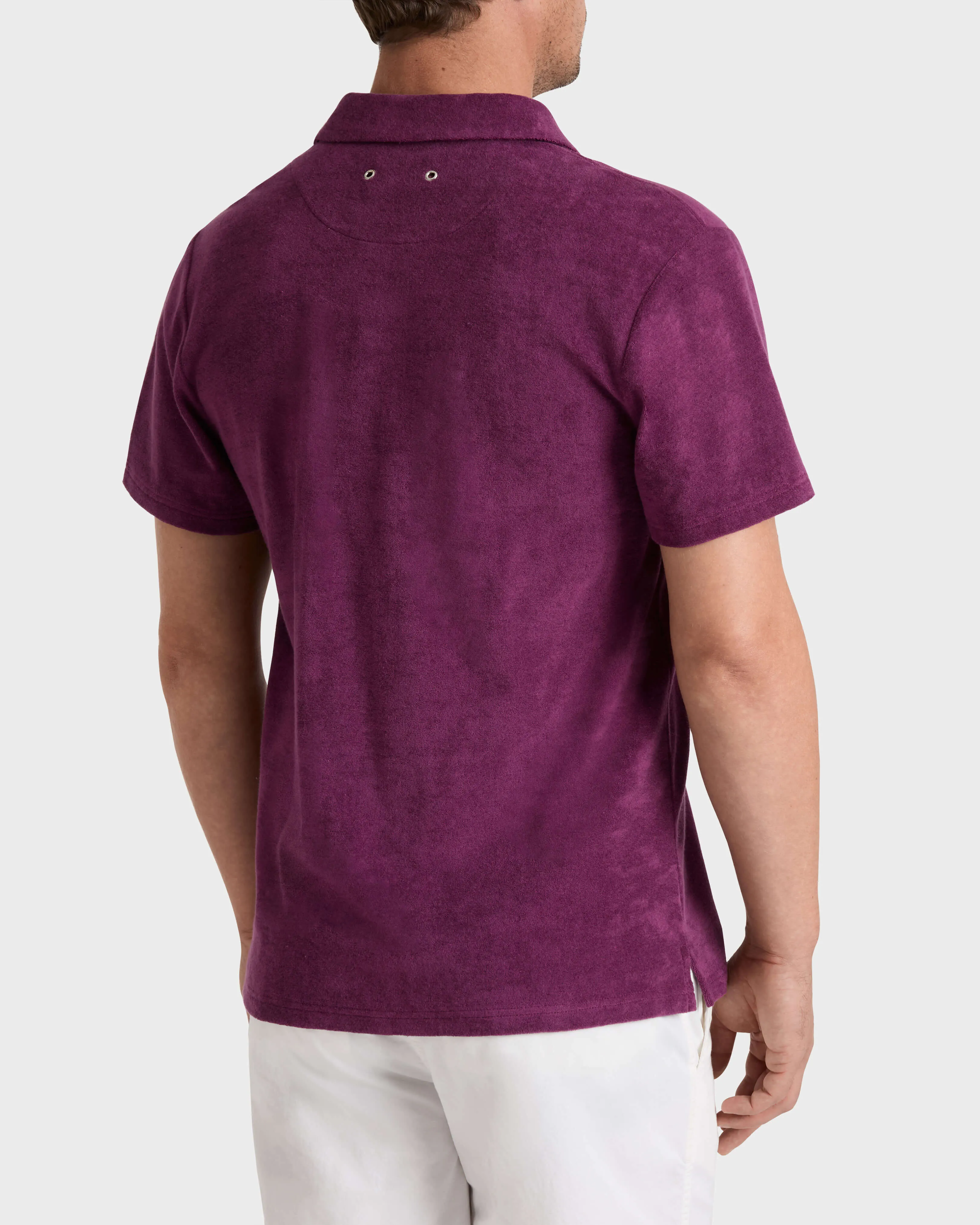 Vilebrequin - Solid Bowling-hemd Aus Frottee Für Herren - Hemd - Charli - Violett - Größe L – Bild 4