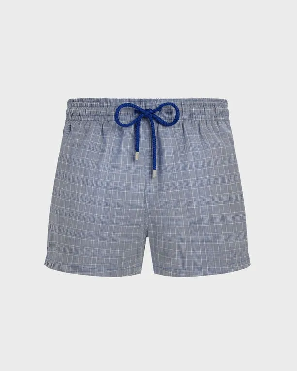 Vilebrequin - Prince Of Wales Check Badeshorts Aus Ultradünner Wolle Für Herren - Bademode - Milton - Blau - Größe XXL Vilebrequin - Prince Of Wales Check Badeshorts Aus Ultradünner Wolle Für Herren - Bademode - Milton - Blau - Größe XXL