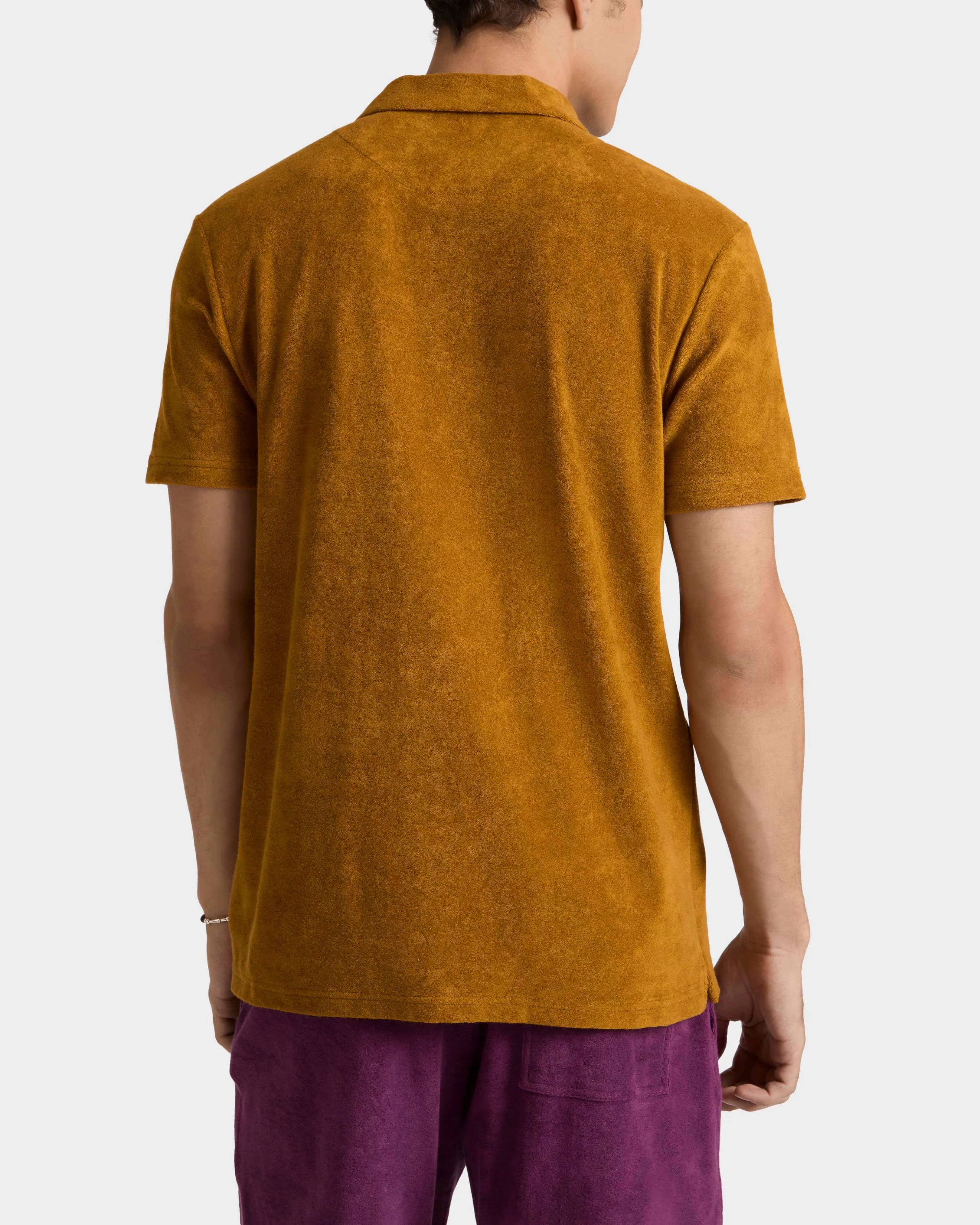 Vilebrequin - Solid Frottee-polohemd Für Herren - Polohemd - Phoenix - Marone - Größe M – Bild 4