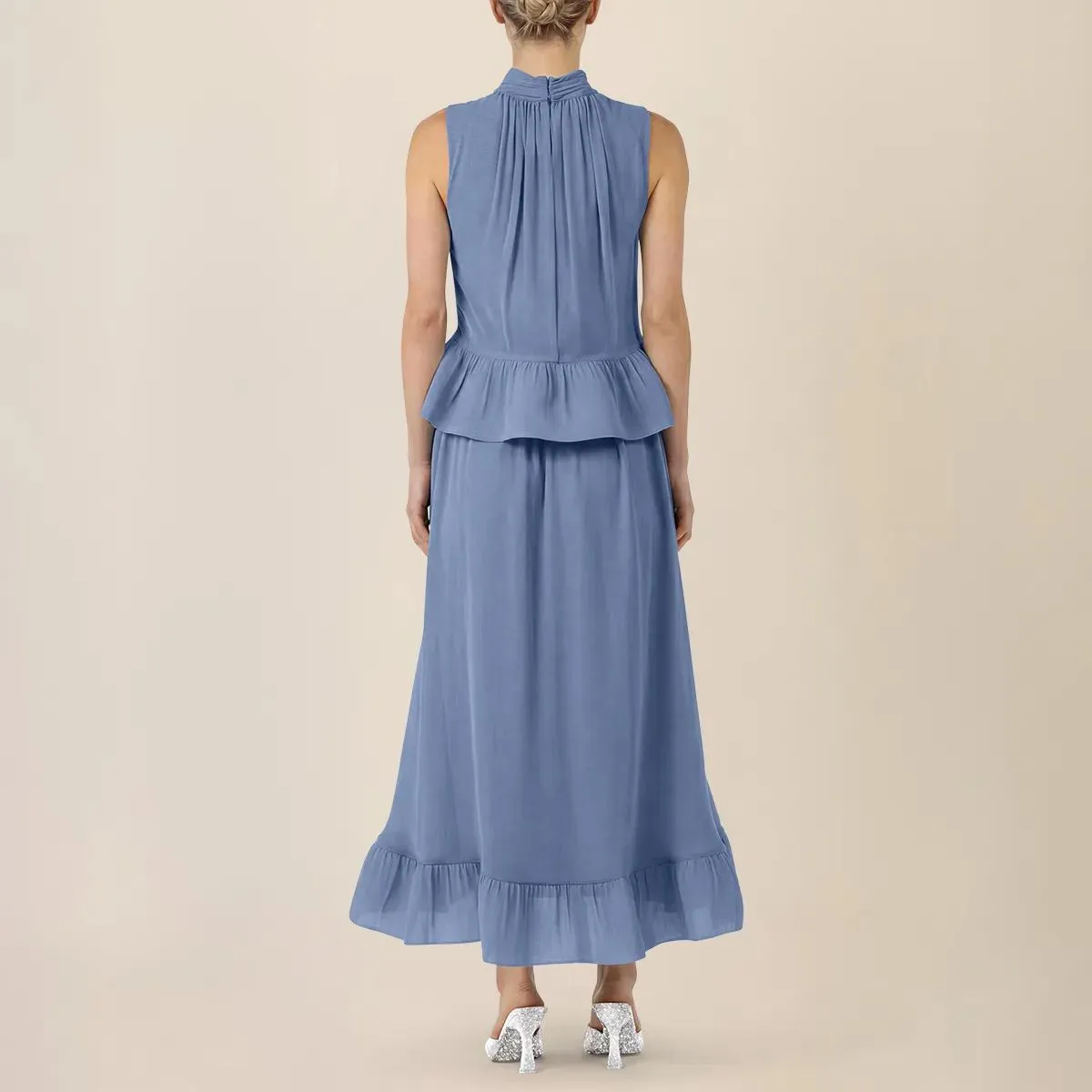 Apart - Rock mit Volant - Größe 38 - blau – Bild 2