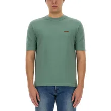 Zegna - T-Shirt With Subtle Logo Detail - Größe 48 - grün Zegna - T-Shirt With Subtle Logo Detail - Größe 48 - grün