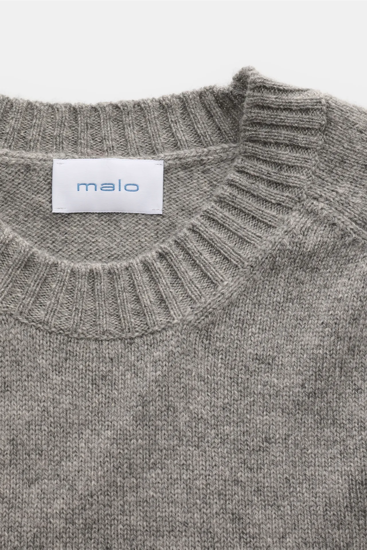 Malo - Herren - Cashmere Rundhalspullover grau – Bild 2