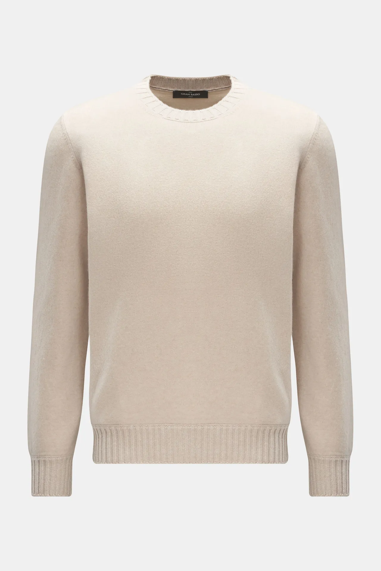 Gran Sasso - Herren - Cashmere Rundhalspullover sand Gran Sasso - Herren - Cashmere Rundhalspullover sand