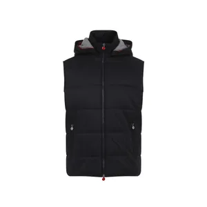Kiton - Hooded Quilted Jacket With Material Blend - Größe 54 - schwarz Kiton - Hooded Quilted Jacket With Material Blend - Größe 54 - schwarz