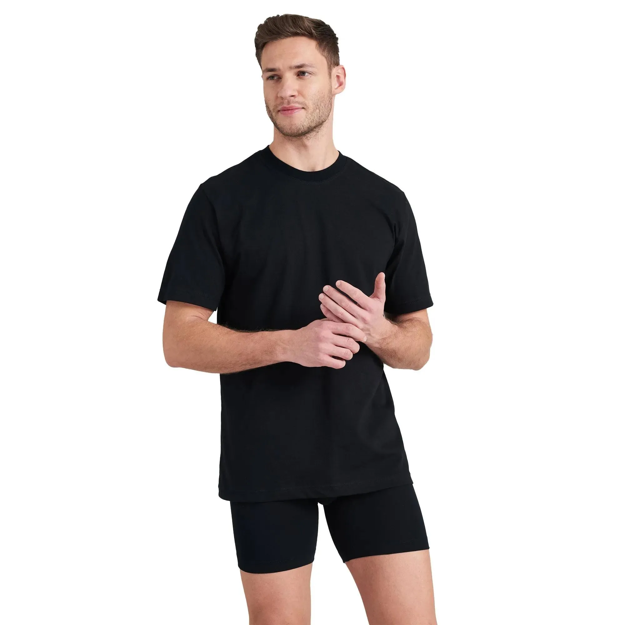 SCHIESSER - American T-Shirt 4er Pack - Größe XL - schwarz – Bild 3