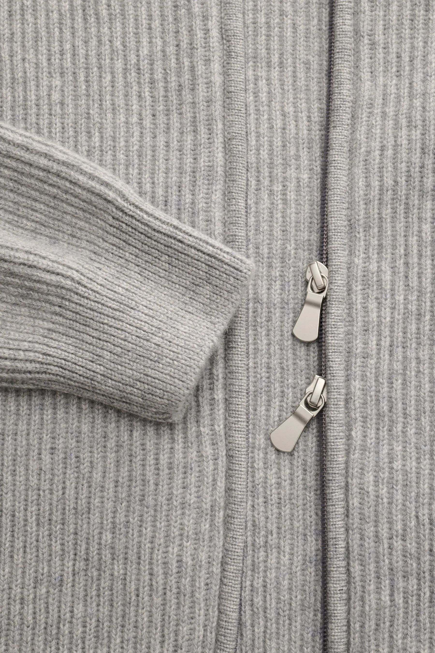 Gran Sasso - Herren - Cashmere Strickjacke grau meliert – Bild 3