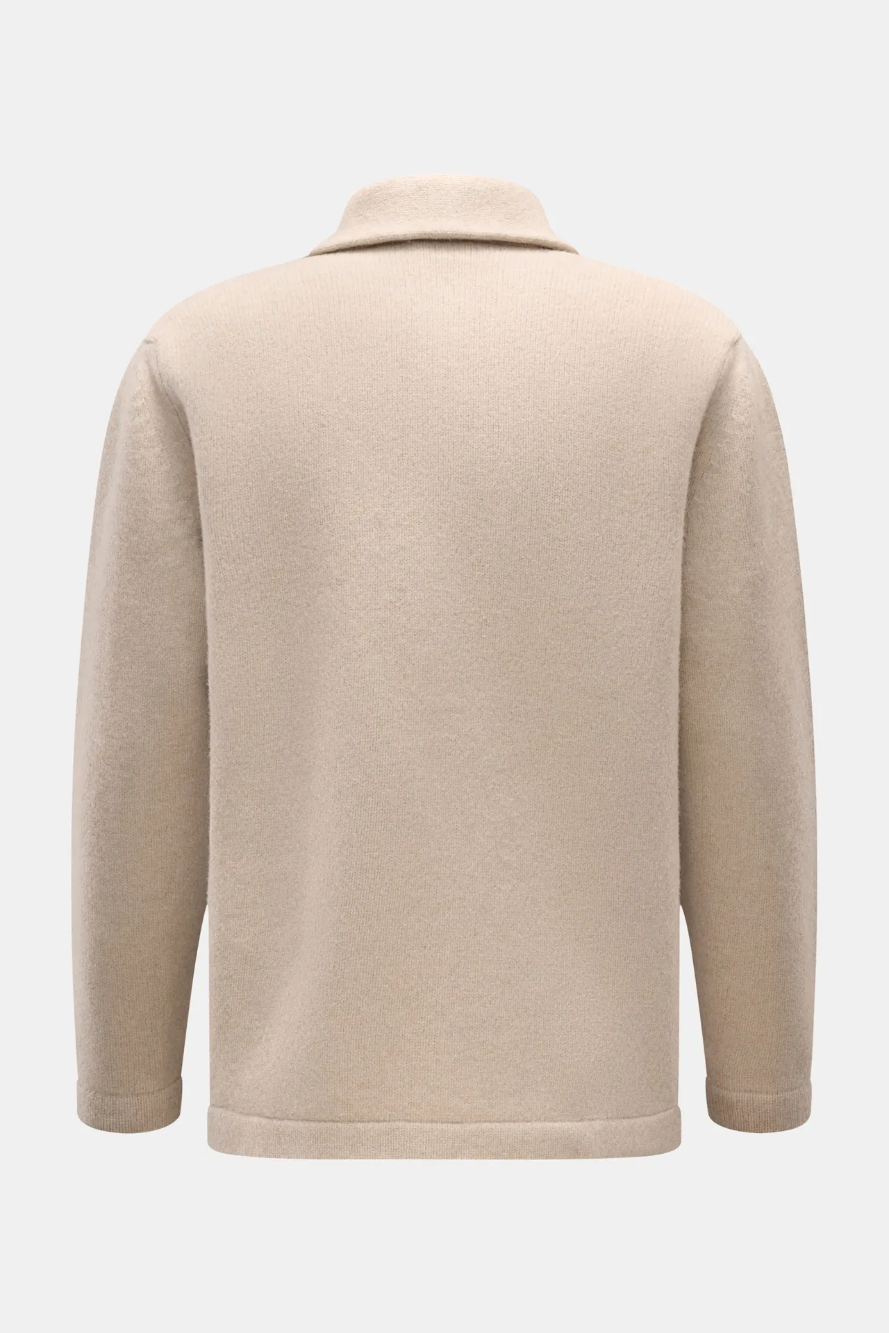 04651/ A trip in a bag - Herren - Cardigan 'Knit Overjacket' beige meliert – Bild 3