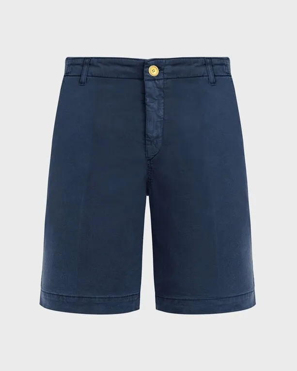 Vilebrequin - Men Satin Cotton Bermuda Shorts Solid - Bermuda - Belin - Blau - Größe L Vilebrequin - Men Satin Cotton Bermuda Shorts Solid - Bermuda - Belin - Blau - Größe L