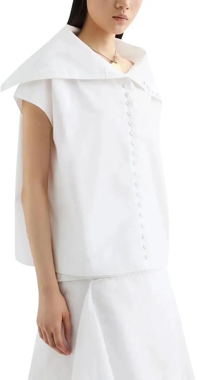 Jil Sander - Top White - Größe 38 - weiß – Bild 4