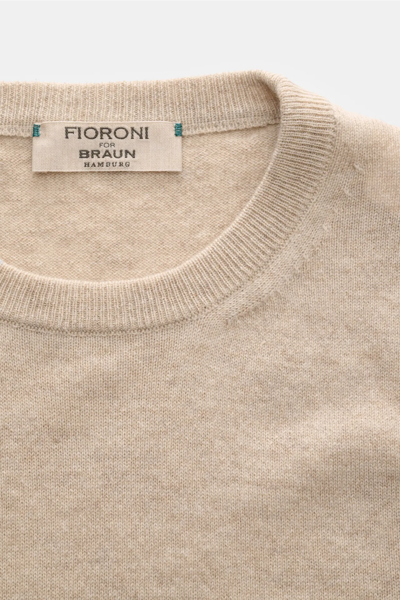 Fioroni - Herren - Cashmere Rundhalspullover beige meliert – Bild 2