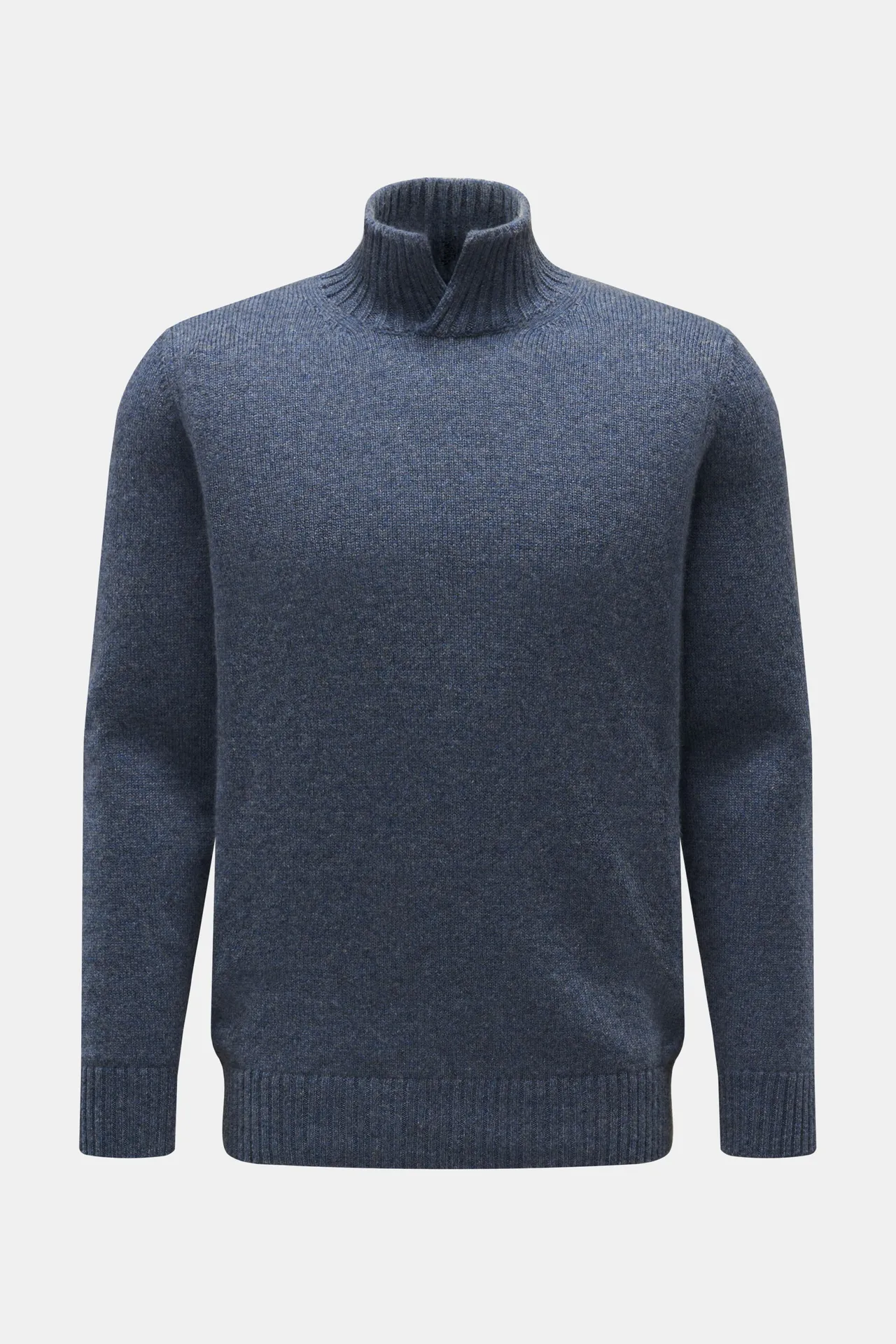 Maurizio Baldassari - Herren - Cashmere Pullover %27Open Turtle Neck%27 rauchblau meliert Maurizio Baldassari - Herren - Cashmere Pullover %27Open Turtle Neck%27 rauchblau meliert