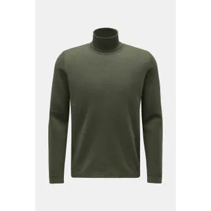 04651/ A trip in a bag - Herren - Merino Rollkragenpullover %27Oyster%27 dunkelgrün 04651/ A trip in a bag - Herren - Merino Rollkragenpullover %27Oyster%27 dunkelgrün