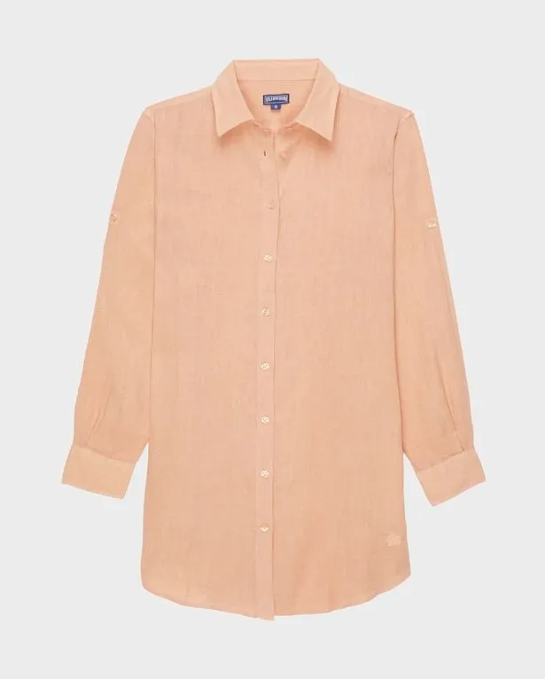 Vilebrequin - Solid Hemdkleid Aus Leinen Für Damen - Kleid Im Hemd-stil - Fragance - Rosa - Größe M Vilebrequin - Solid Hemdkleid Aus Leinen Für Damen - Kleid Im Hemd-stil - Fragance - Rosa - Größe M