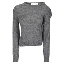 Niccolò Pasqualetti - Relaxed Fit Knit Sweater With Classic Round Neckli - Größe M - grau Niccolò Pasqualetti - Relaxed Fit Knit Sweater With Classic Round Neckli - Größe M - grau