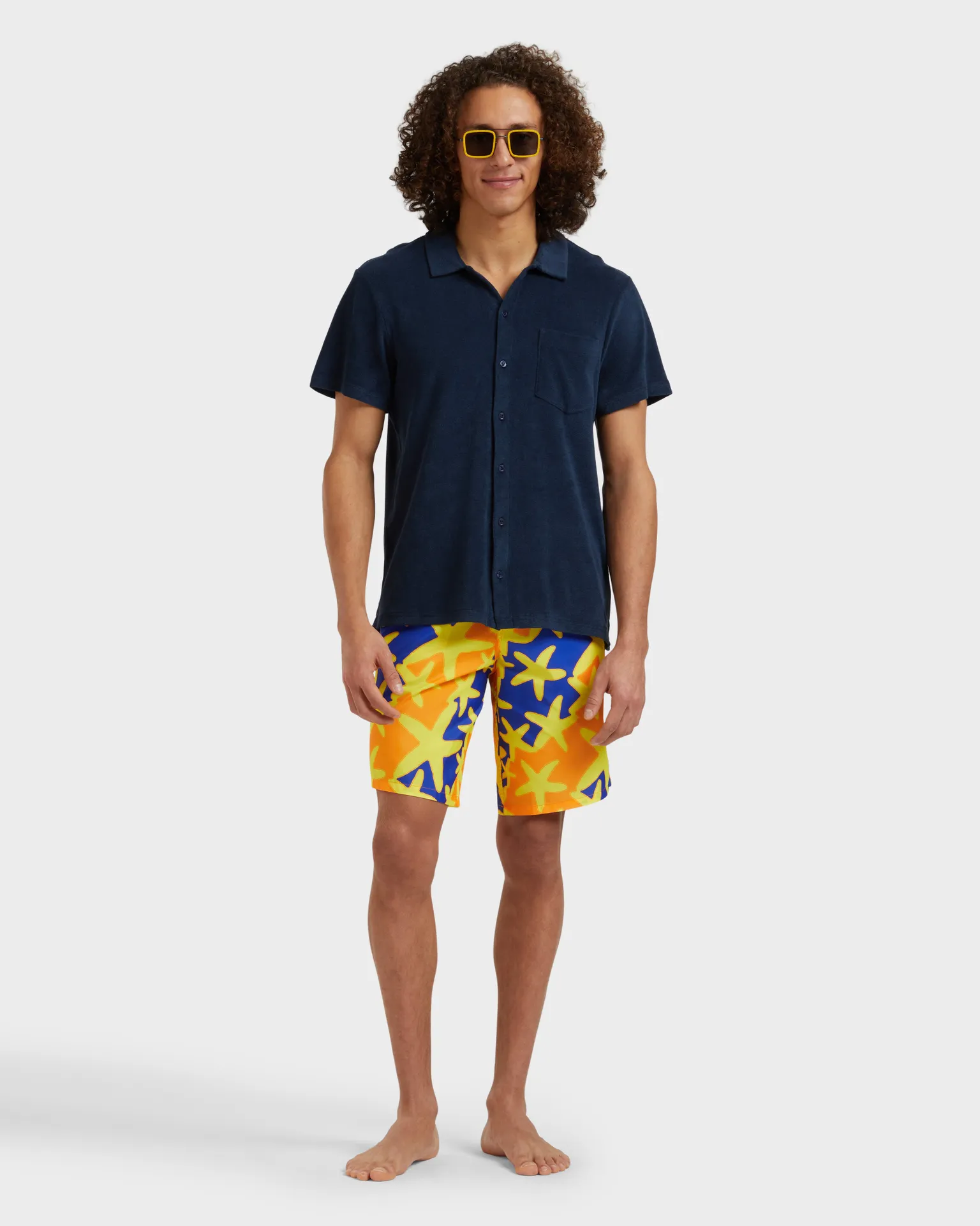 Vilebrequin - Lange Ultraleichte Und Verstaubare Starlight Badeshorts Für Herren - Bademode - Okohina - Orange - Größe M – Bild 5