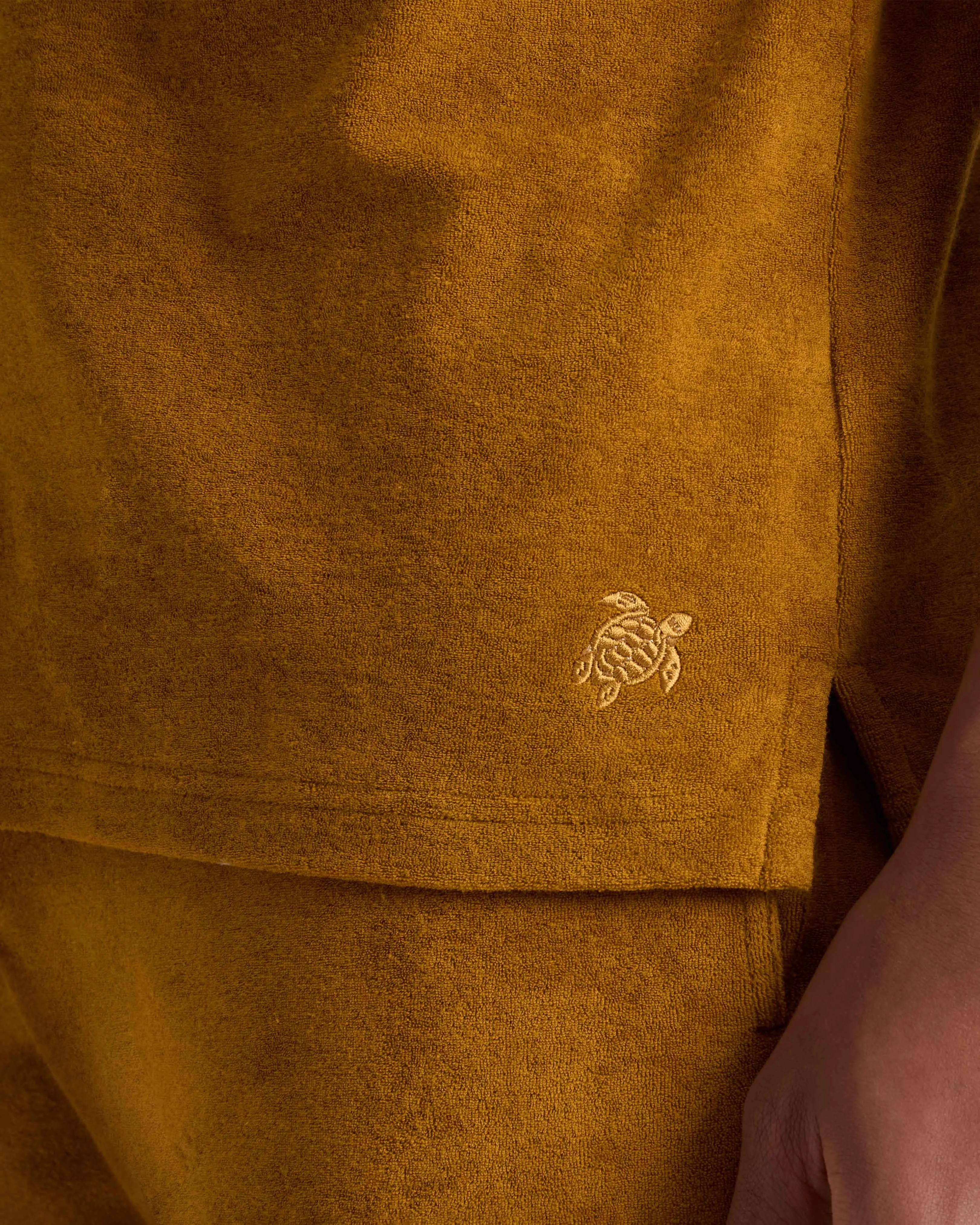 Vilebrequin - Solid Bowling-hemd Aus Frottee Für Herren - Hemd - Charli - Marone - Größe XL – Bild 5