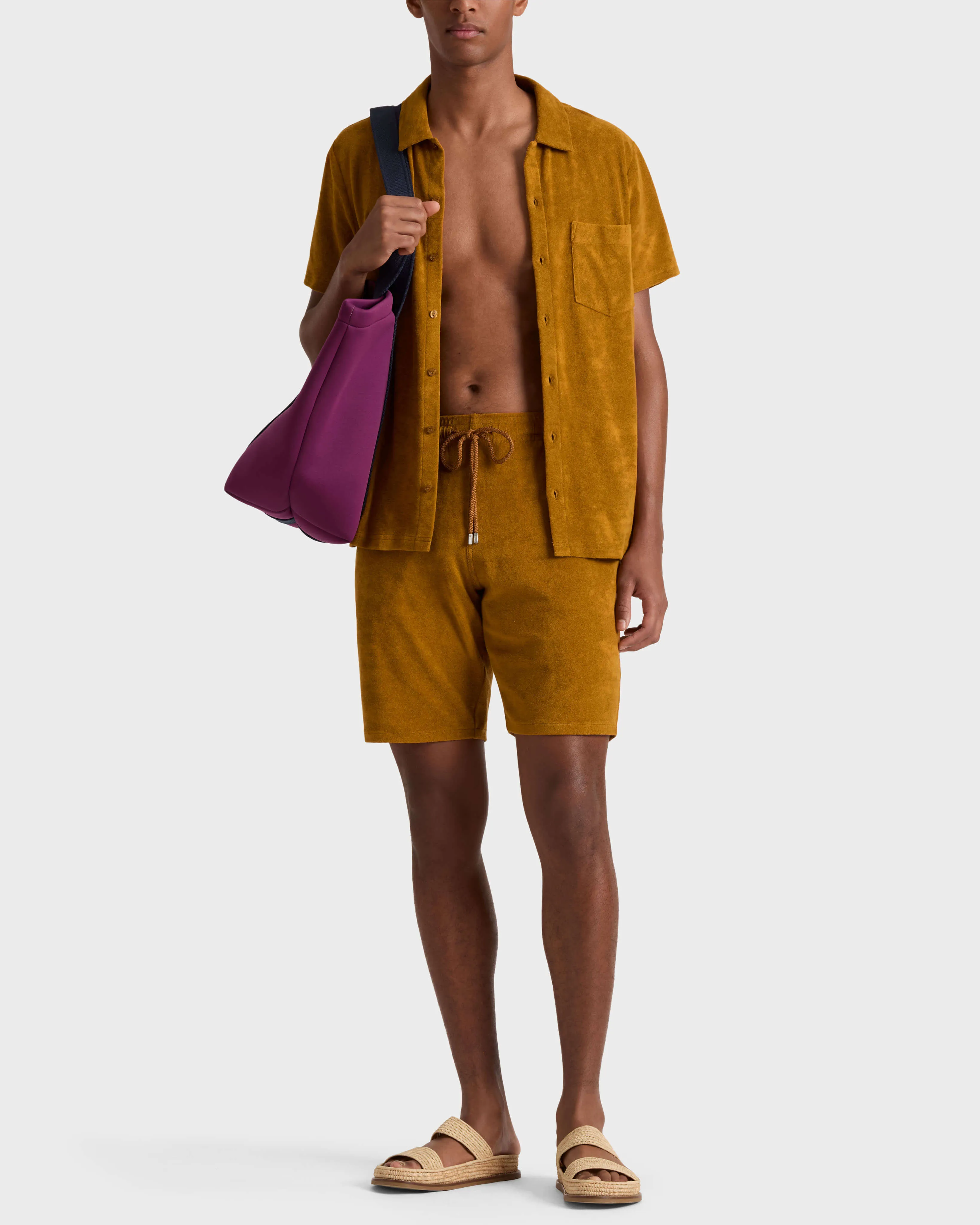 Vilebrequin - Jacquard-bermudashorts Aus Frottee - Bermuda - Bolide - Marone - Größe XXL – Bild 3