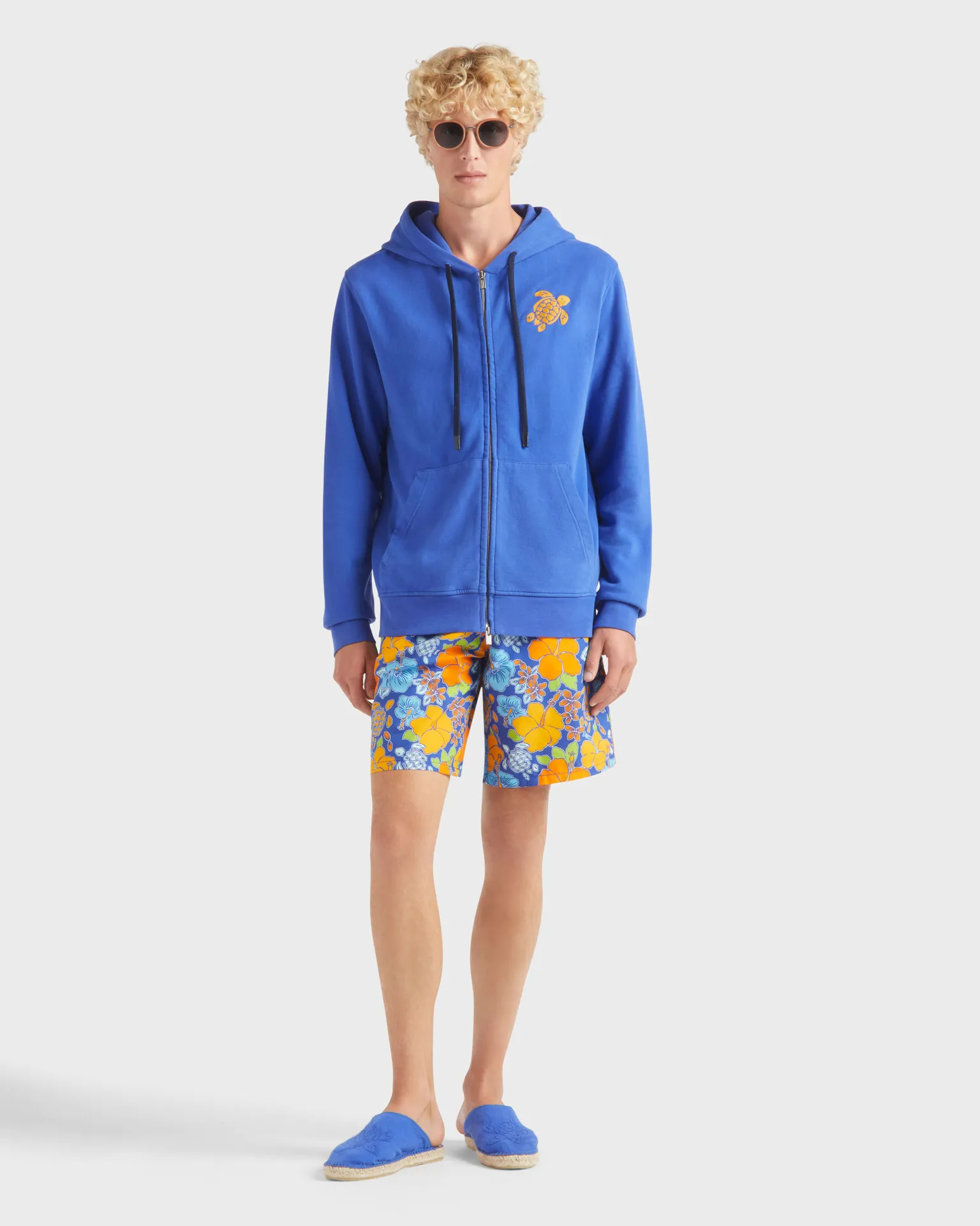 Vilebrequin - Lange Badeshorts Mit Ronde Des Tortues-logo Für Herren - Bademode - Okoa - Blau - Größe XL – Bild 5