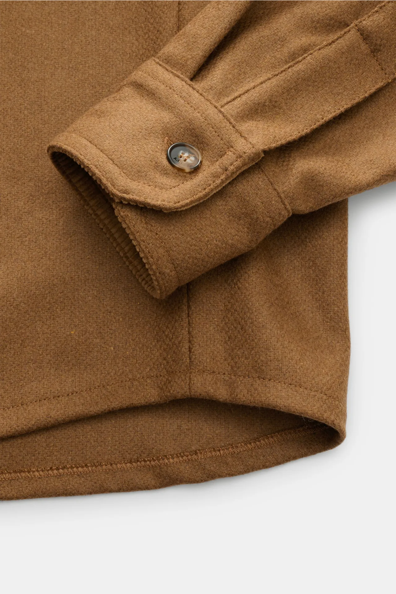 A.P.C. - Herren - Casual Hemd 'Bernardo' Kent-Kragen hellbraun – Bild 3